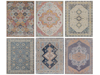 东南亚花纹做旧长方形地毯3d模型 东南亚花纹做旧长方形地毯