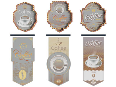 现代咖啡log标志