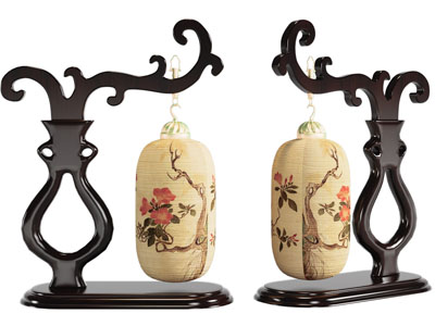 新中式实木雕花台灯