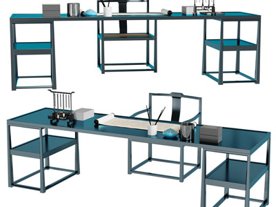 新中式书桌椅组合