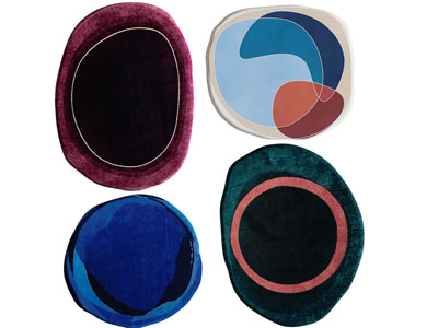 现代不规则圆形地毯