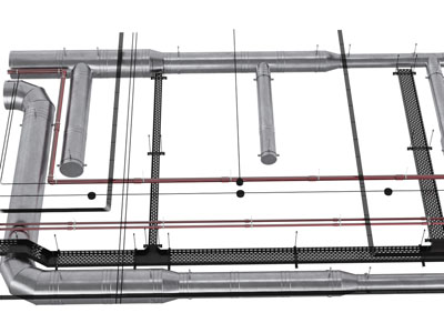 工业LOFT管道天花吊顶