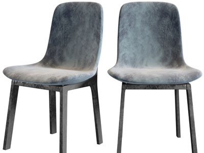 现代蓝色休闲椅子、餐椅