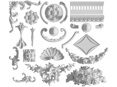 欧式雕花装饰角线构建