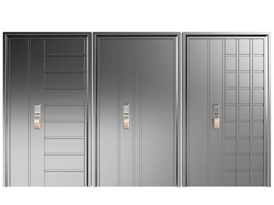 现代金属入户平开门