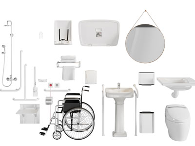 现代陶瓷马桶、洗手台、卫浴镜