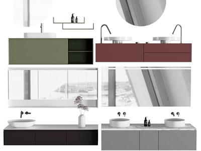 现代双盆洗手台