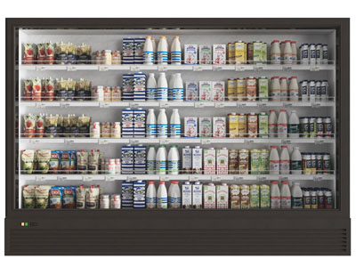 现代超市饮料鲜奶保鲜展柜、冰箱