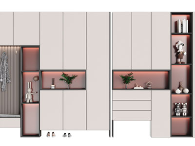 现代玄关装饰鞋柜