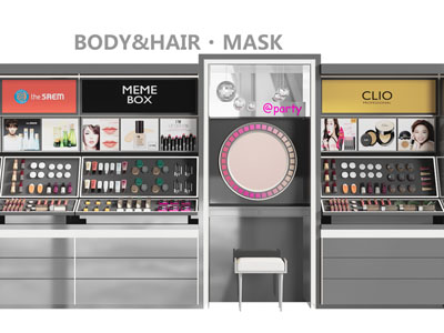 现代化妆品展柜货架