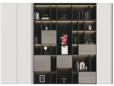 现代中间开放式装饰柜