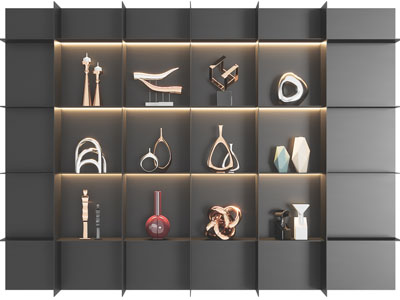 现代开放式装饰柜