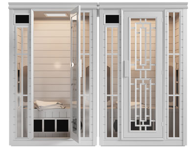 新中式桑拿房3d模型 新中式桑拿房