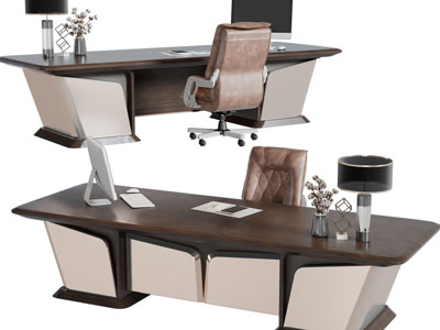 现代老板台、老板桌椅组合