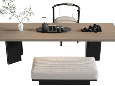 新中式茶桌椅组合