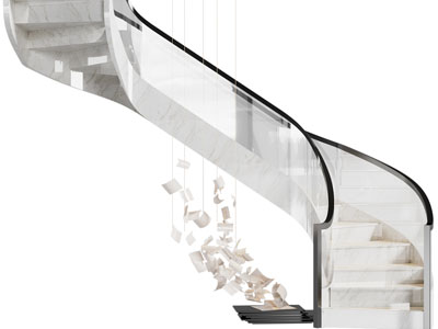 新中式旋转楼梯3d模型 新中式旋转楼梯