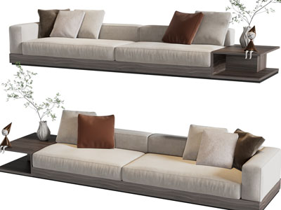 现代拼接边几的多人沙发3d模型 现代拼接边几的多人沙发