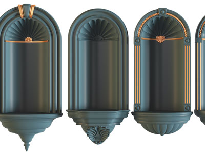 欧式拱形雕花壁龛