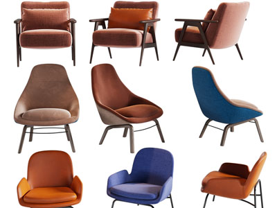 现代休闲椅子、餐椅、扶手椅