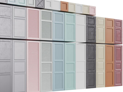 北欧不同规格的实木柜门