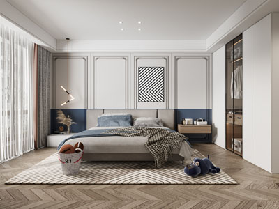 现代儿童房、卧室