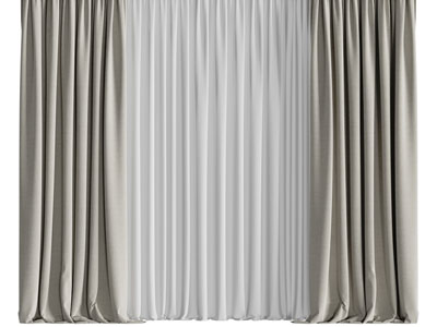 现代布艺窗帘窗纱