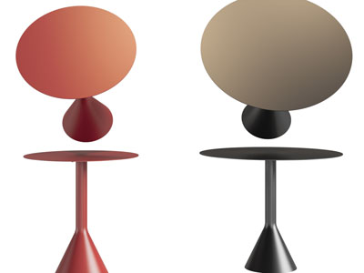 现代圆形茶几边几