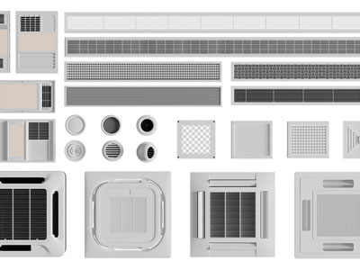 现代空调风扇出风口
