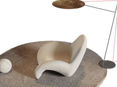 现代休闲单人沙发、落地灯3d模型 现代休闲单人沙发、落地灯