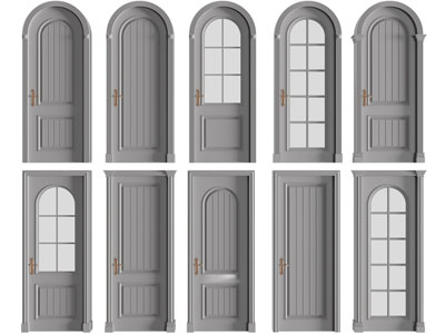 美式拱形平开门