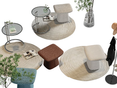 现代休闲坐凳、沙发凳、边几