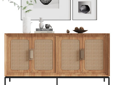 侘寂风玄关柜、边柜