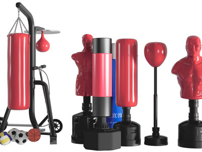 现代拳击反应靶、沙袋健身器材3d模型 现代拳击反应靶、沙袋健身器材