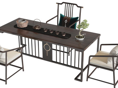 新中式实木茶桌椅组合