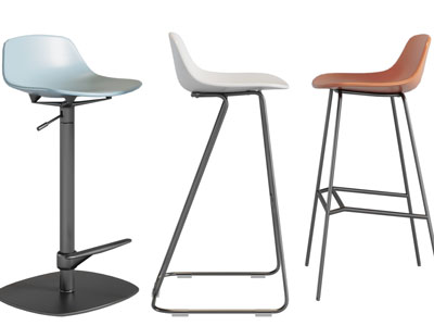 现代金属支架的吧椅