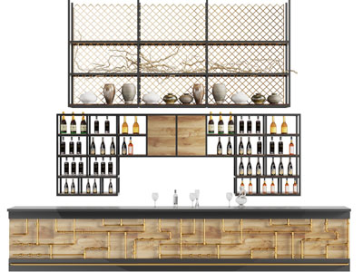 工业风酒吧吧台