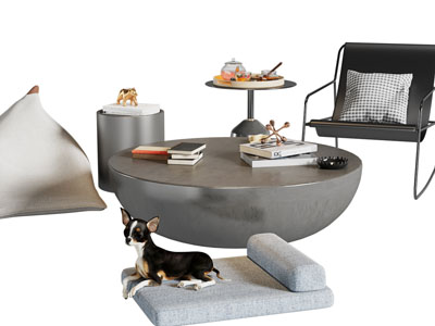 现代休闲椅子、茶几