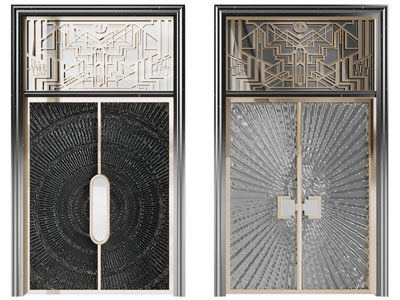 现代轻奢双开门、双扇大门