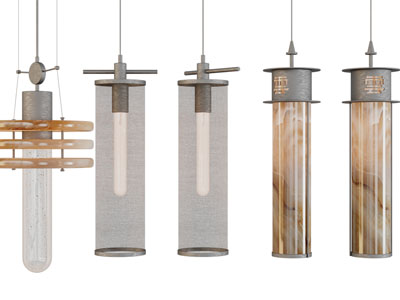 新中式垂线吊灯