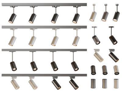 现代轨道筒灯射灯
