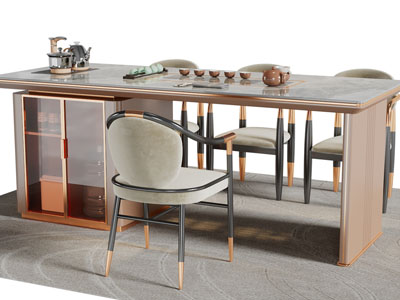 新中式茶桌椅组合