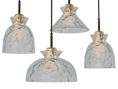 现代锤纹玻璃灯罩吊灯