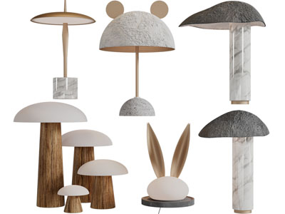 现代蘑菇造的台灯