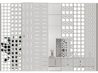 现代镂空隔断3d模型 现代镂空隔断
