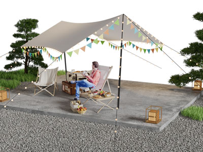 现代户外露营防雨防晒帐篷