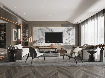 新中式客厅餐厅