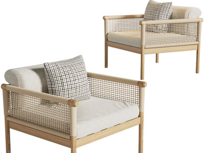 现代藤编休闲椅子