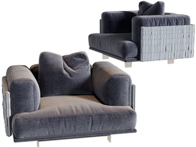 现代单人沙发3d模型 现代单人沙发