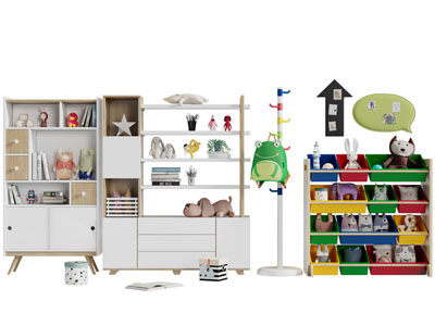 北欧儿童玩具收纳装饰柜