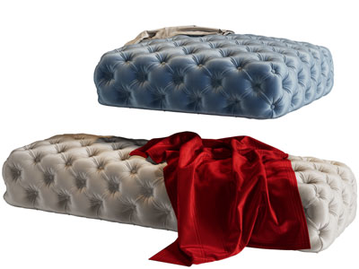 简欧长方形软包凳子